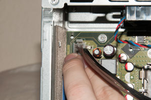 Inserting RAM chip into slot