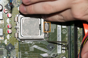 Folding down CPU holder