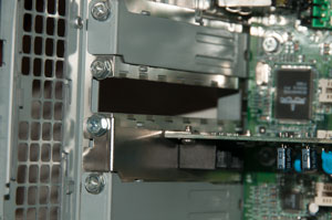 Side of motherboard and matching back side of chasis