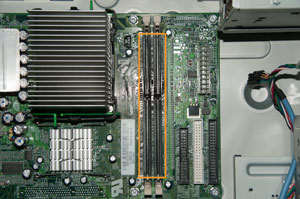 RAM slots in motherboard