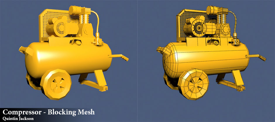 Compressor blocking mesh