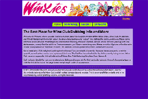 Homepage of Winxies